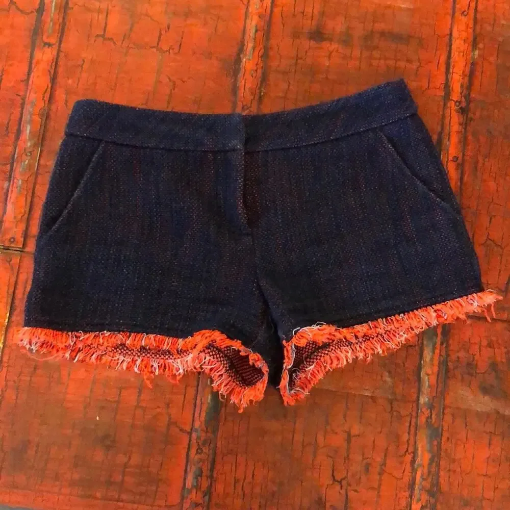 Trina Turk Fringe Corbin POP Tweed Shorts